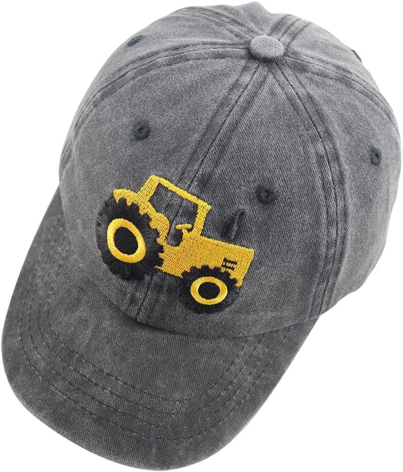 Vxchkerm Construction Site Vehicles Hats, Adjustable Vintage Embroidered Baseball Cap - Image 3